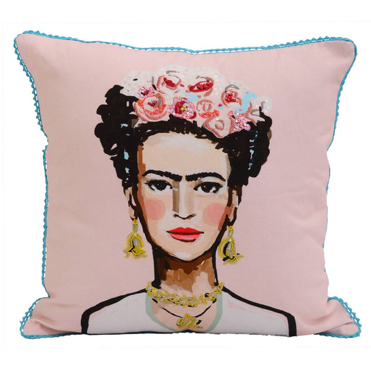 Karma Living - Celebrate "Frida" Hand Embellished Pillow