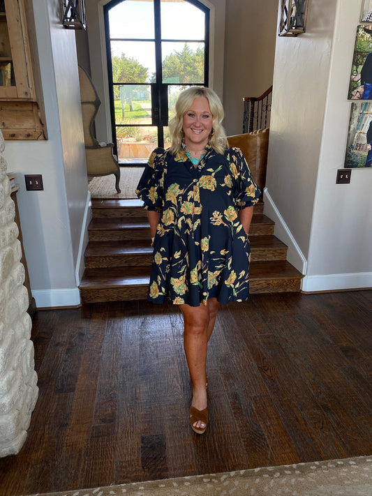 The 'Moody Florals' Dress