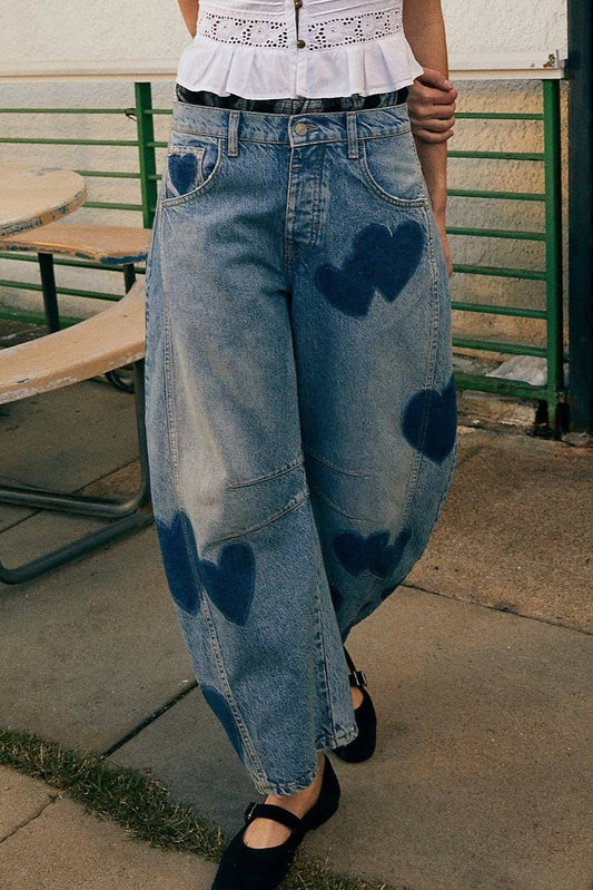 Heart Barrel Jeans