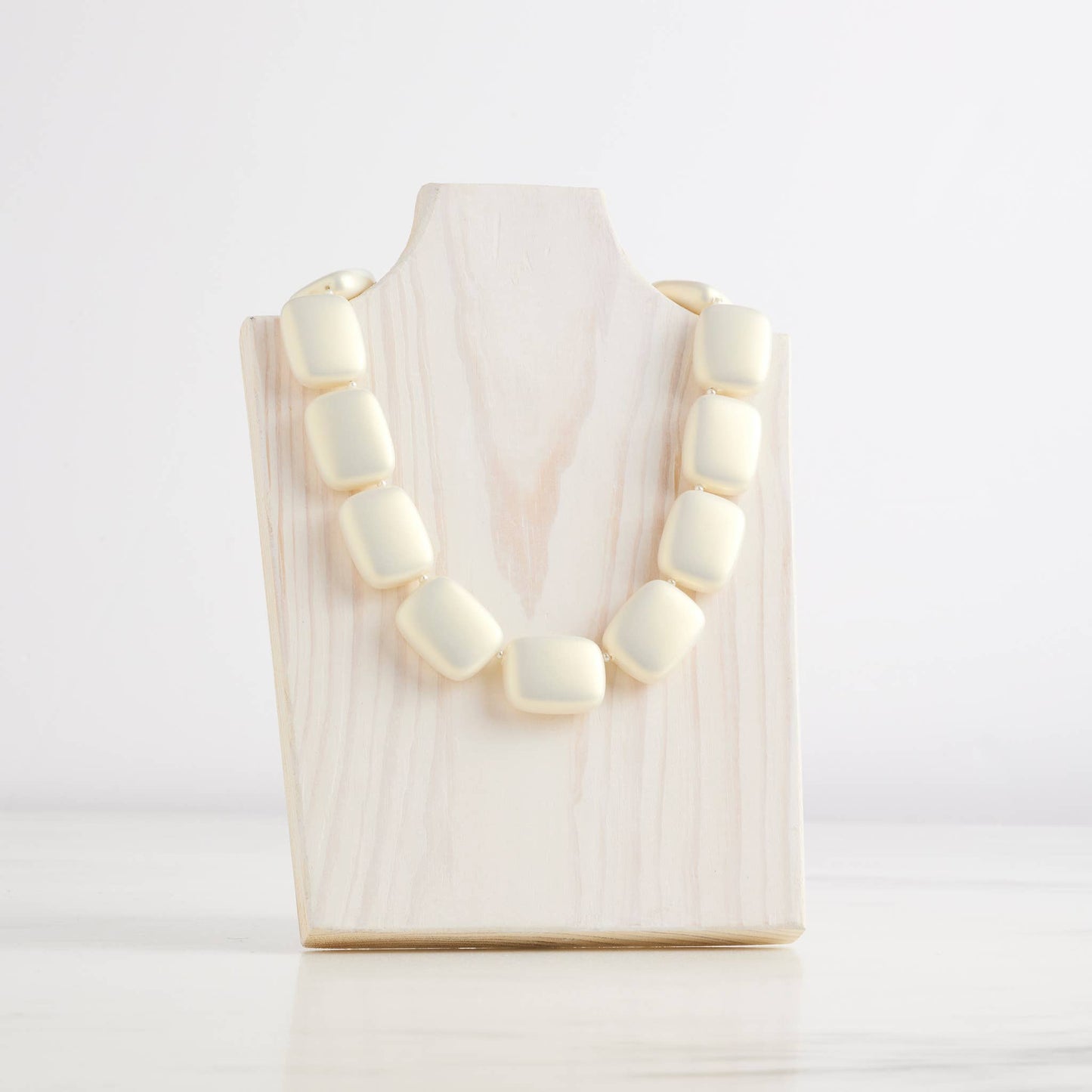 Hot Girls Pearls-Freezable Cooling Jewelry - White Chicklet Cooling Necklace