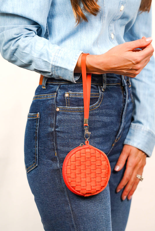 Parker & Hyde - Burnt Orange Woven Coin Purse