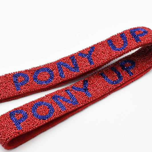 PONY UP Red/Blue Strap