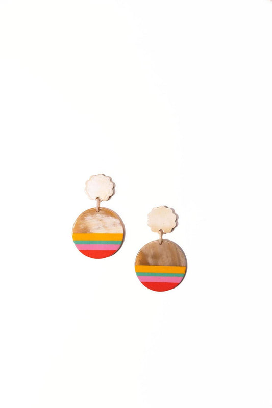 Paradise Dipped Circle Earrings