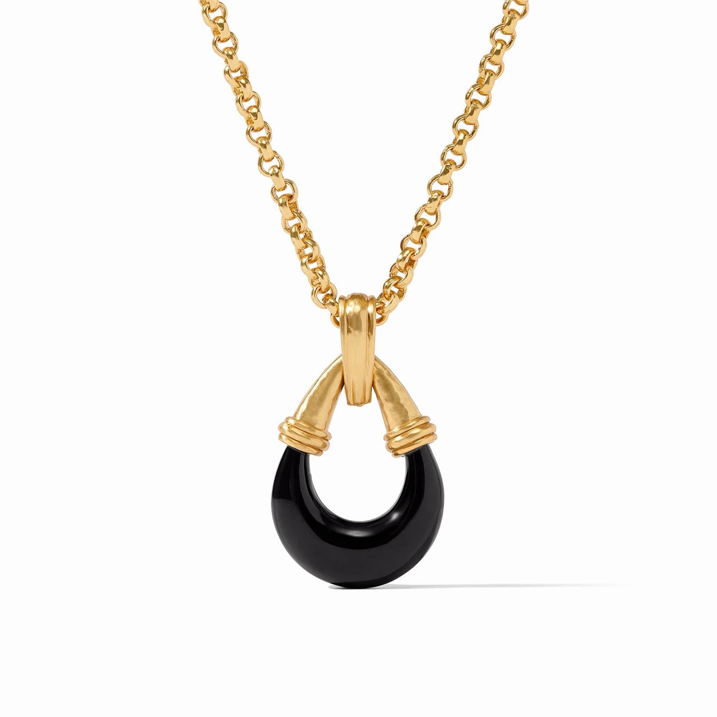 Julie Vos Havana Statement Pendant- Obsidian Black