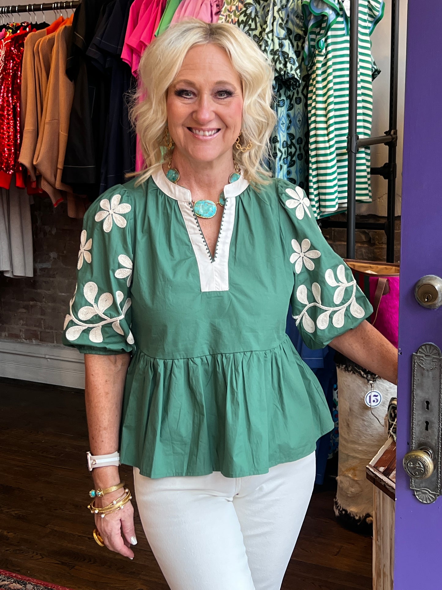 The "Green Gardens" Blouse