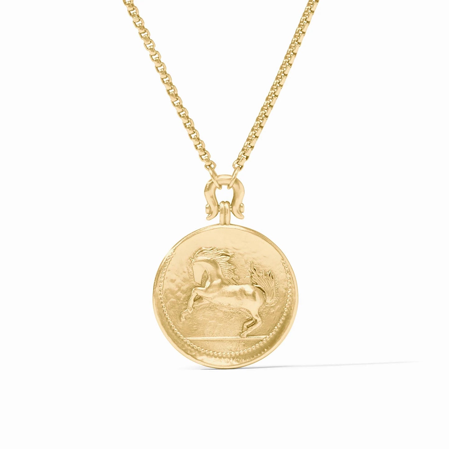 Julie Vos Saratoga Horse Necklace- Gold