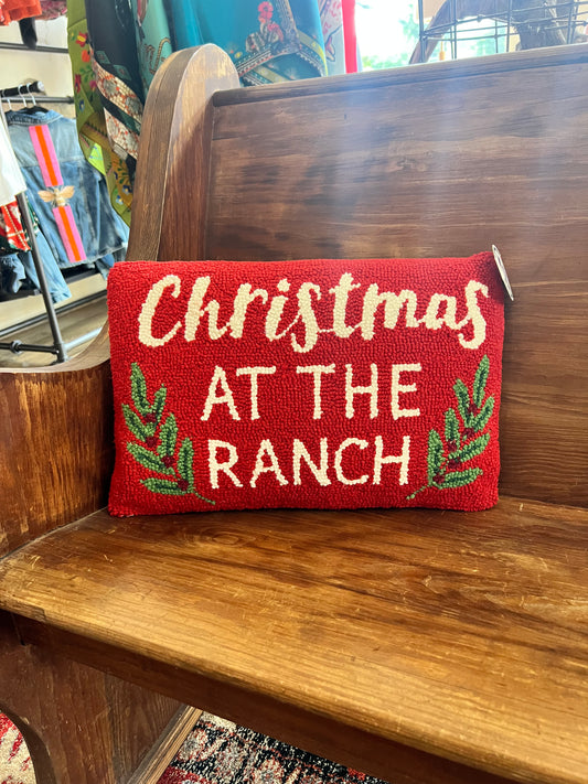 Christmas At The Ranch Hook Pillow