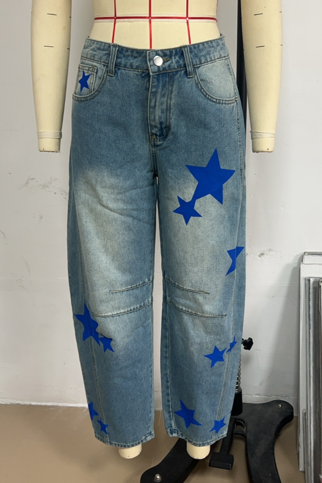 Heart Barrel Jeans