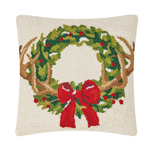 Holiday In The Woods Wreath Hook Pillow