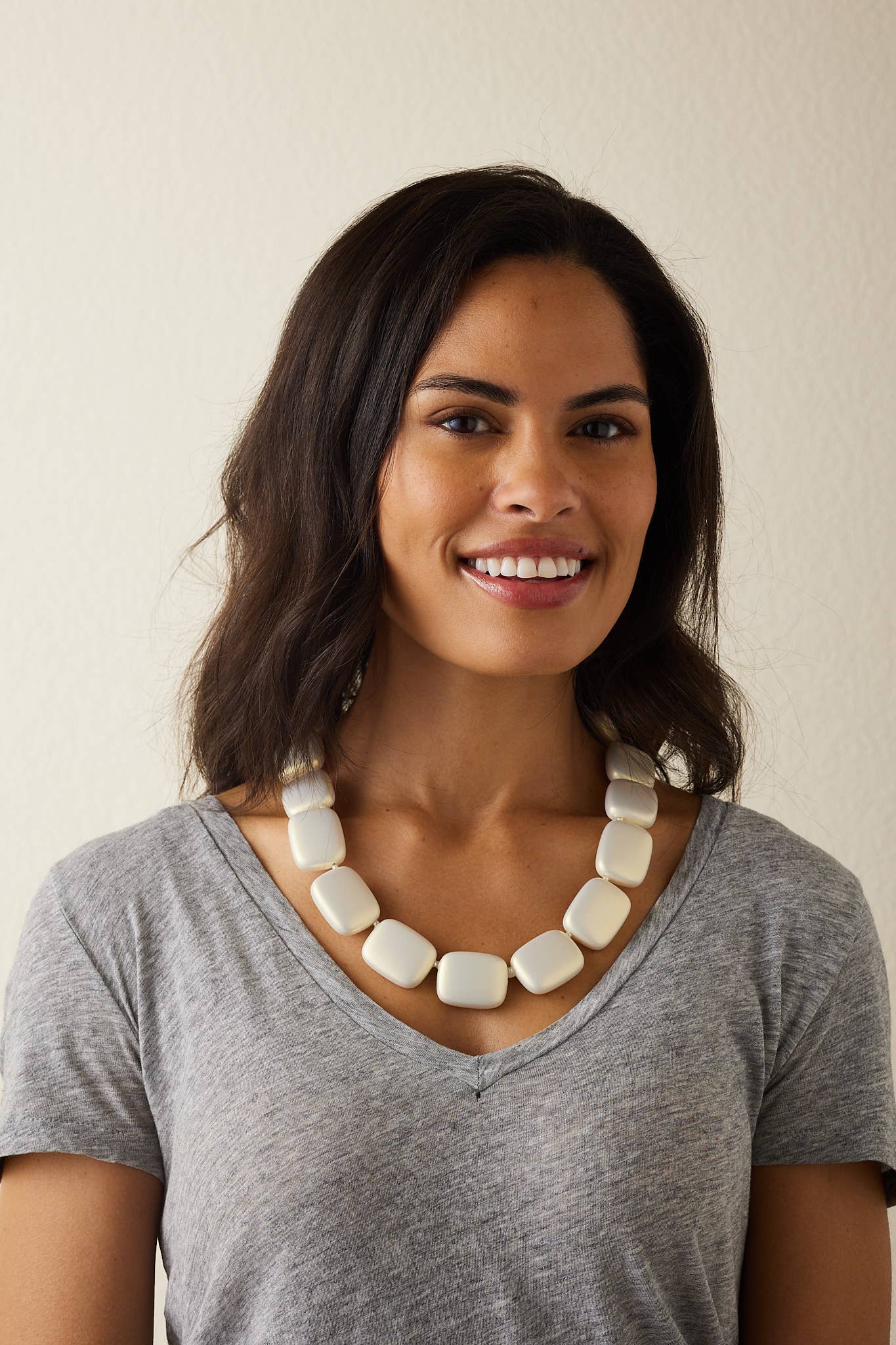 Hot Girls Pearls-Freezable Cooling Jewelry - White Chicklet Cooling Necklace