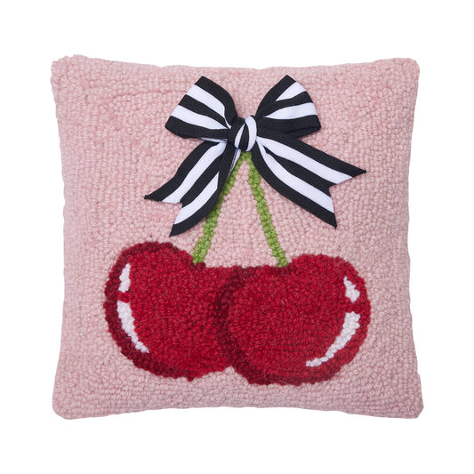 Peking Handicraft - Cherries W/Ribbon Hook Pillow