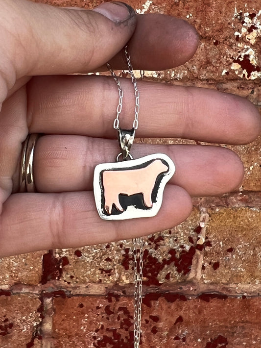 Cactus Rose Studios- show steer pendant