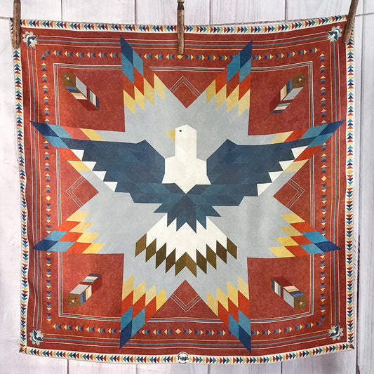 Fringe Scarves Soaring Eagle Quilt Scarf- Shorty