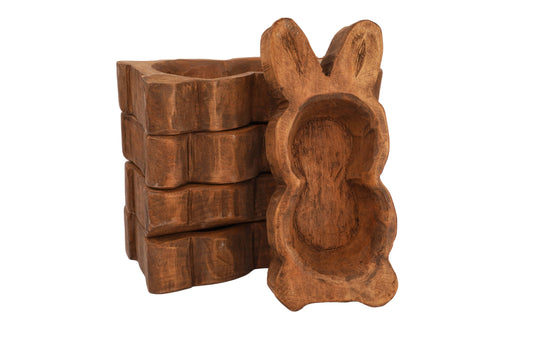 Wooden Bunny Bowl