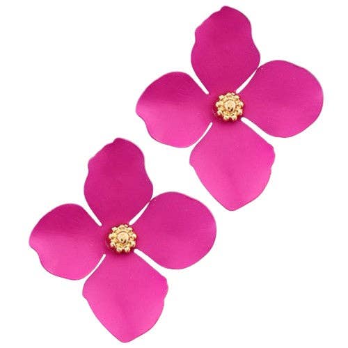 Fuschia Petal Stud