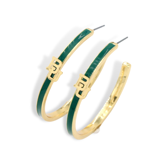 Baylor Logo Hoop Earrings