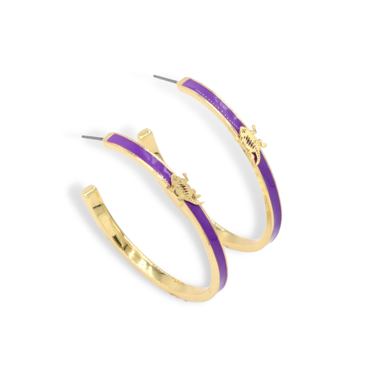 TCU Logo Hoop Earrings