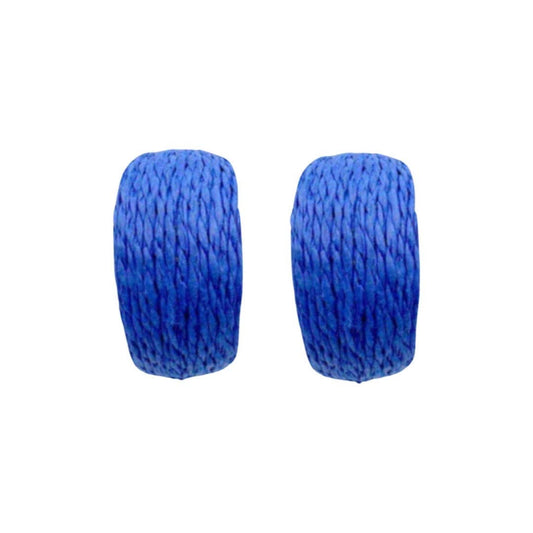 Royal Blue Raffia + Gold Hoop