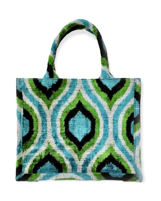 Silk Velvet Ikat Large Tote Bag