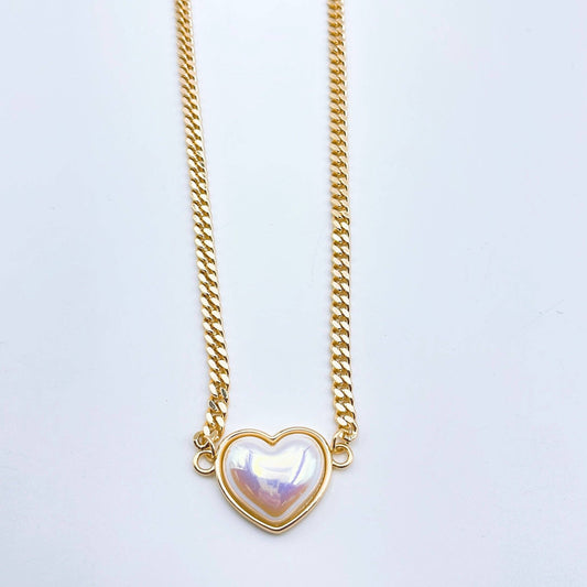 Pearl heart necklace