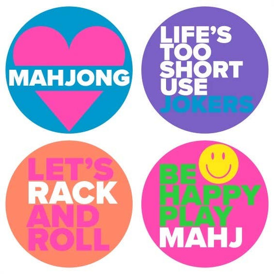 Mahji Mamas - ACRYLIC MAHJONG COASTERS (SET OF 4)